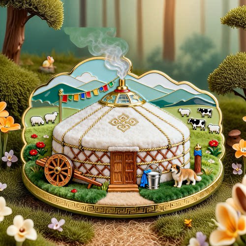 内蒙古金属冰箱蒙古包呼和浩特呼伦贝尔草原文创城市旅游纪念品