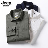 新款 工装 纯棉休闲衬衫 吉普专柜2026春季 男款 宽松潮流休闲户外衬衣