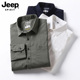 新款 工装 纯棉休闲衬衫 吉普专柜2026春季 男款 宽松潮流休闲户外衬衣