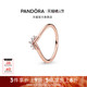 Pandora潘多拉奥莱冕状许愿骨戒指玫瑰金色女设计礼物