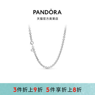 Pandora潘多拉奥莱粗锚链素链diy项链颈饰925银女礼物