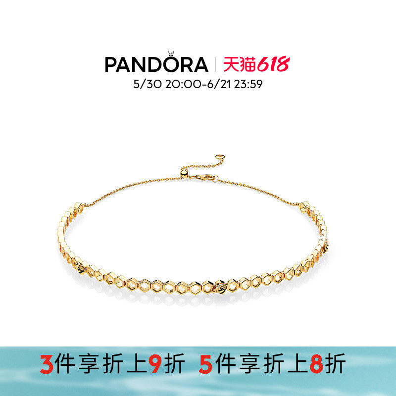 Pandora潘多拉奥莱蜜蜂项链颈饰金色chocker欧美礼物