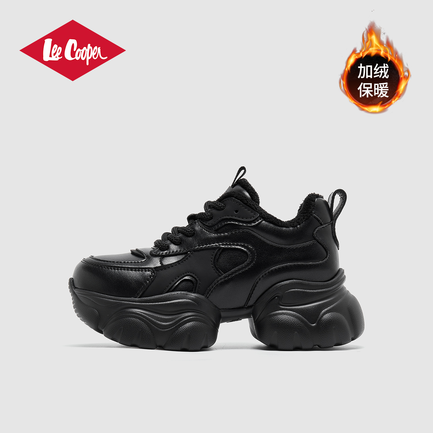 Lee Cooper厚底老爹鞋女款2025新款爆款秋季百搭增高休闲运动鞋