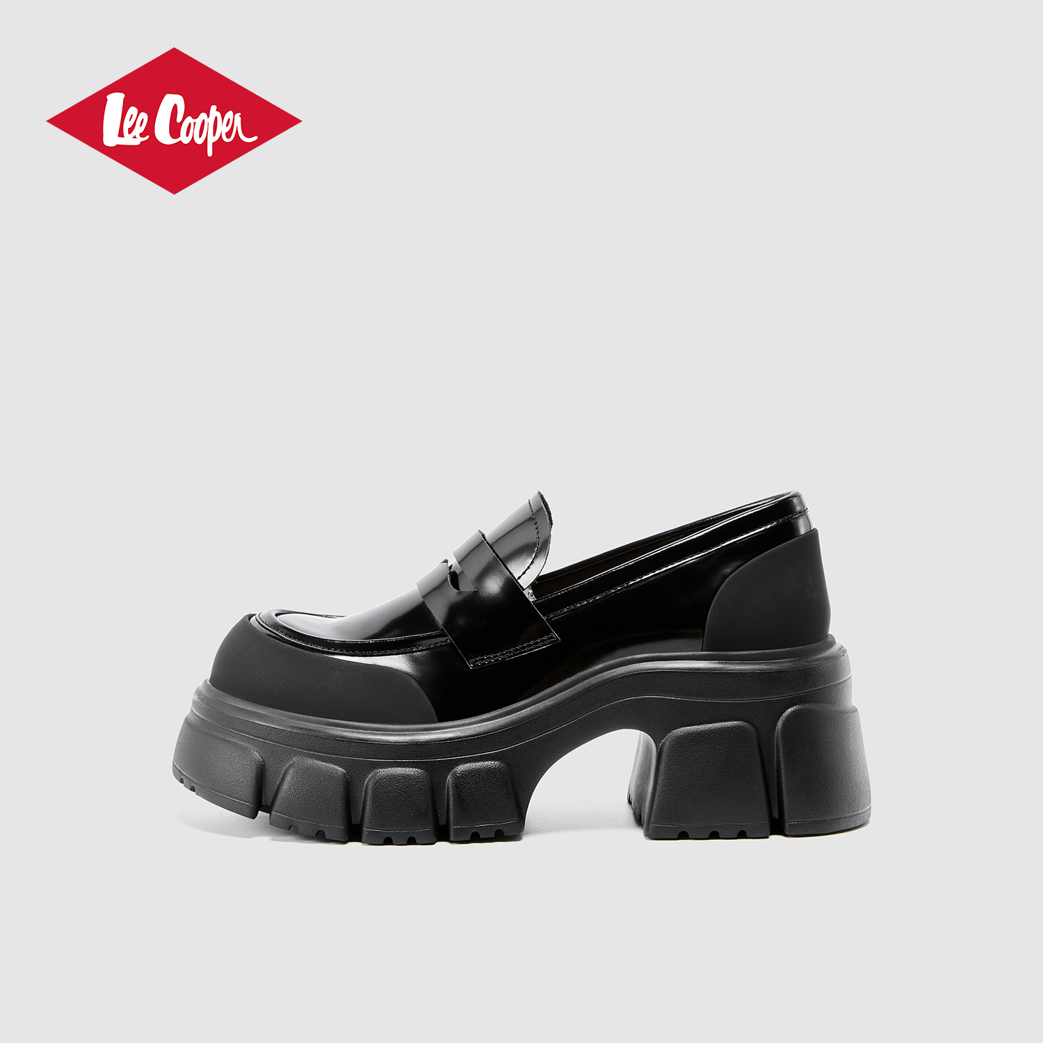 Lee Cooper厚底jk乐福鞋女2025秋冬英伦风小皮鞋一脚蹬百搭真皮鞋