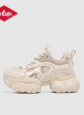 Lee Cooper6cm增高老爹鞋女2026新款春季厚底松糕鞋ins休闲鞋