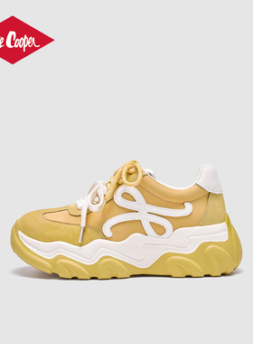 Lee Cooper2026春季新款厚底阿甘鞋复古百搭增高女鞋子休闲德训鞋