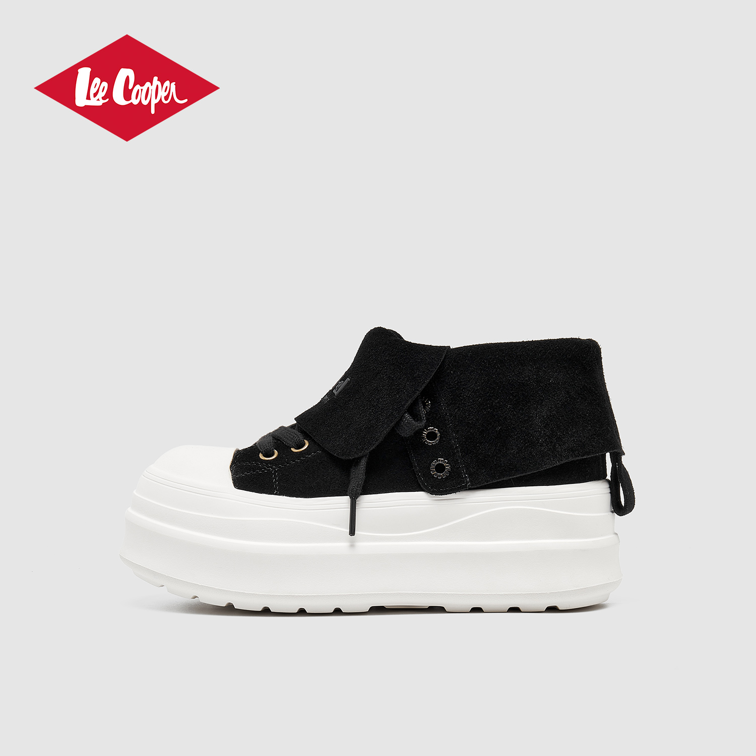 Lee Cooper低帮休闲鞋女2025新款秋季鞋子时尚百搭复古厚底增高鞋