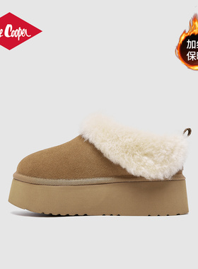 Lee Cooper【孟子义同款系列】雪地靴女冬季新款厚底加绒加厚棉鞋
