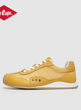 Lee Cooper2026春季新款薄底白色系带德训鞋女软底休闲小白运动鞋