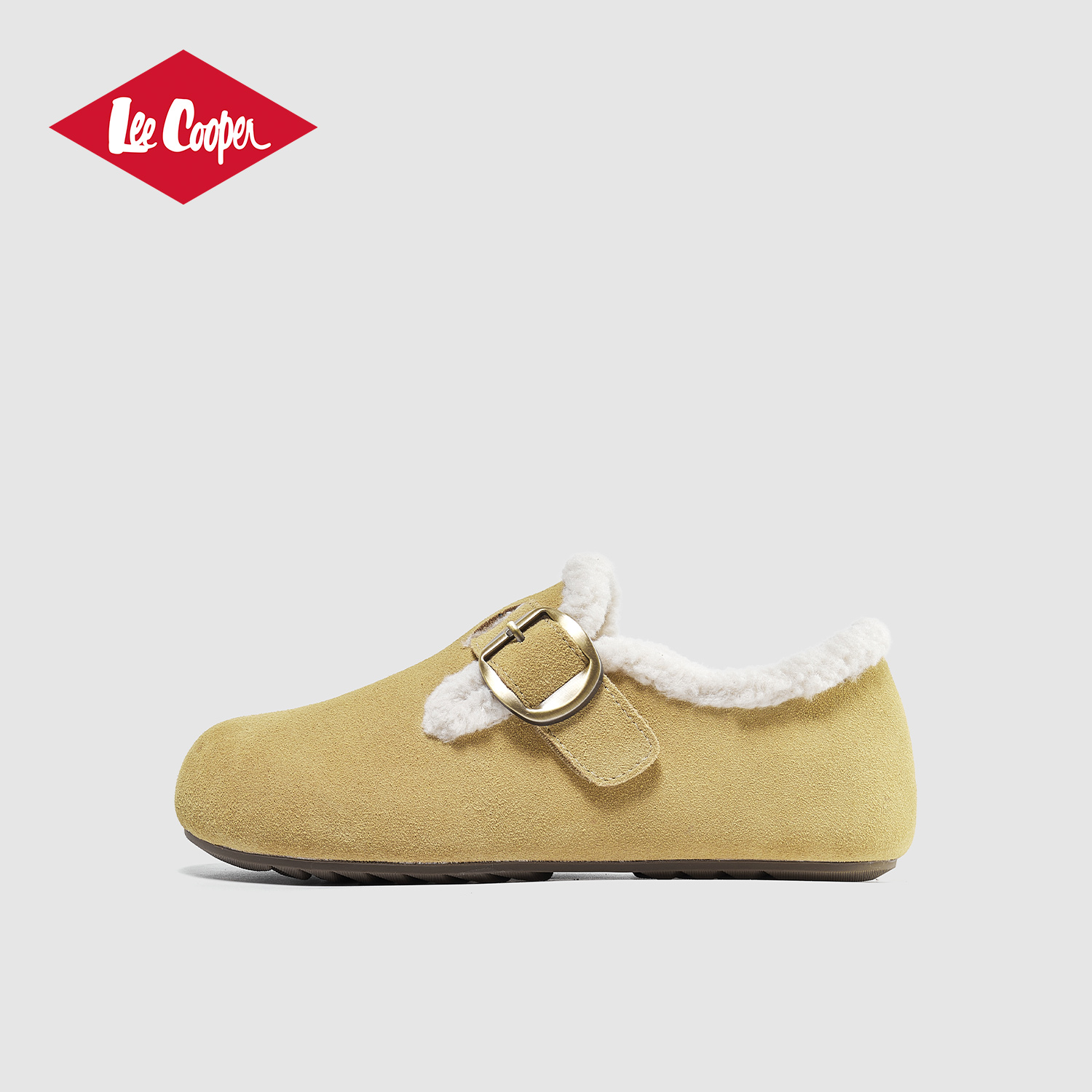 Lee Cooper加绒加厚勃肯鞋2025冬季新款百搭单鞋保暖东北棉鞋外穿