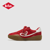 轻便软底百搭板鞋 Lee 新款 休闲女鞋 Cooper红色德训鞋 女2026春季