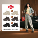LeeCooper[孟子义同款系列]老爹鞋女2025新款冬季保暖增高休闲鞋