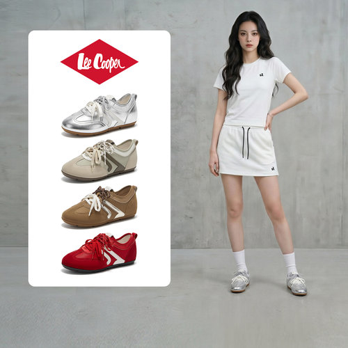 LeeCooper女款复古德训鞋透气