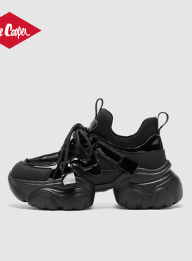 Lee Cooper2026春新款老爹鞋厚底增高透气网面鞋ins爆款休闲百搭