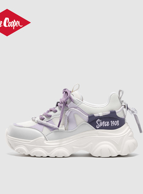 Lee Cooper厚底老爹鞋女款2026新款春季轻便增高休闲鞋设计感女鞋