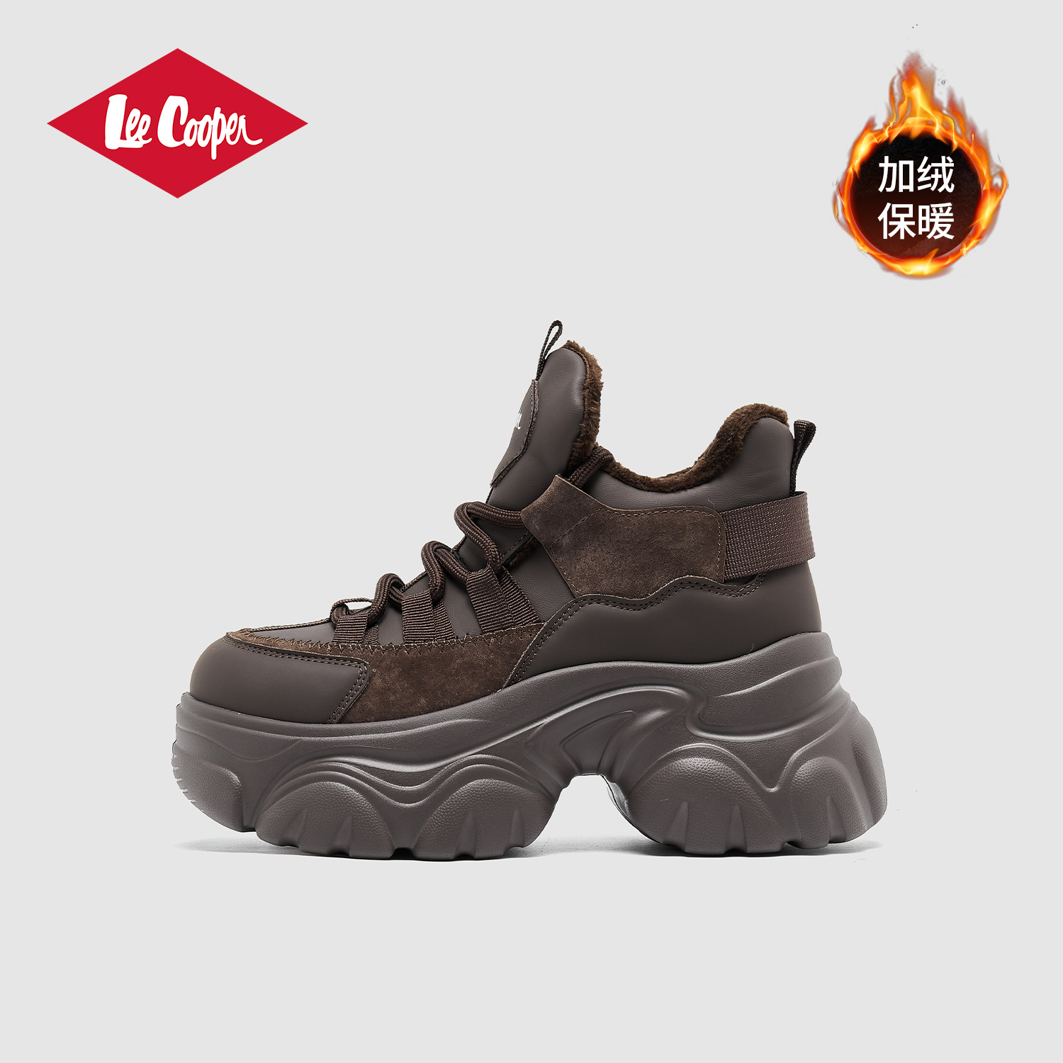 Lee Cooper老爹鞋厚底女款2025新款冬7cm增高时尚百搭运动休闲鞋