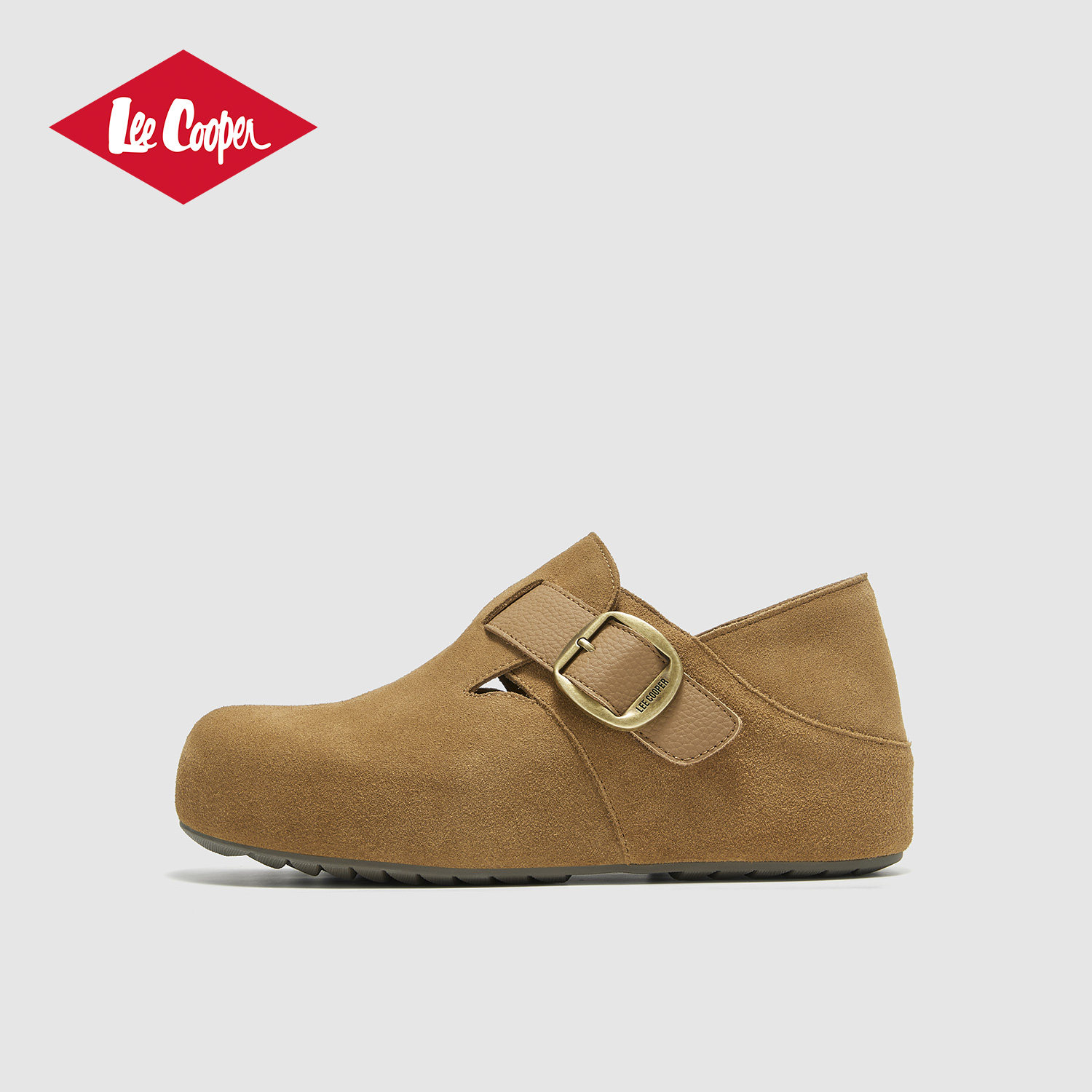 Lee Cooper全包勃肯鞋女2026新款春季百搭孕妇薄底内增高搭扣单鞋,女鞋,勃肯鞋/软木鞋,淘宝优惠券,粉丝福利购,淘宝优惠卷