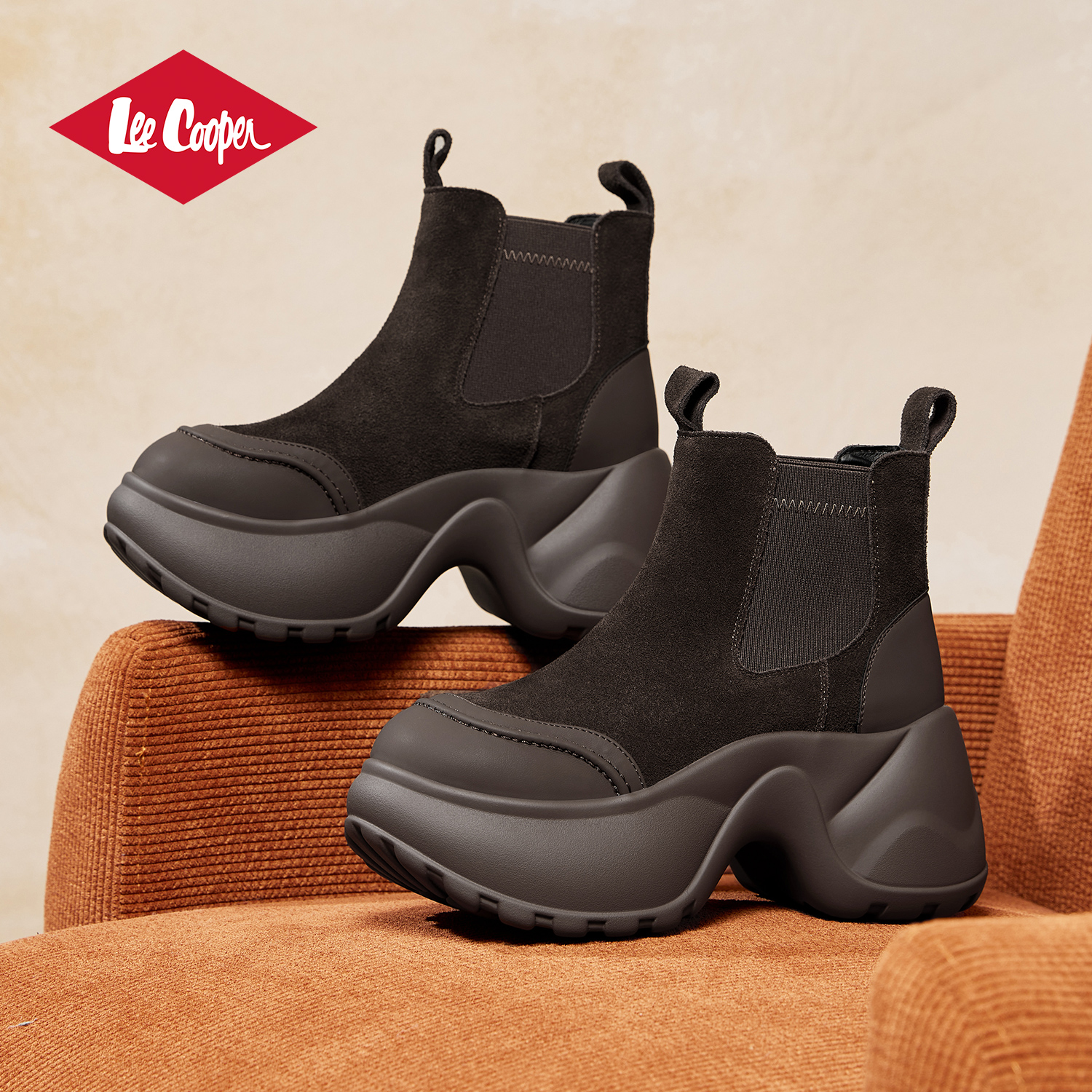 LeeCooper磨砂皮小个子马丁靴