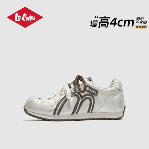 Lee Cooper2026春秋新款百搭舒适德训鞋隐形增高4CM运动休闲鞋女