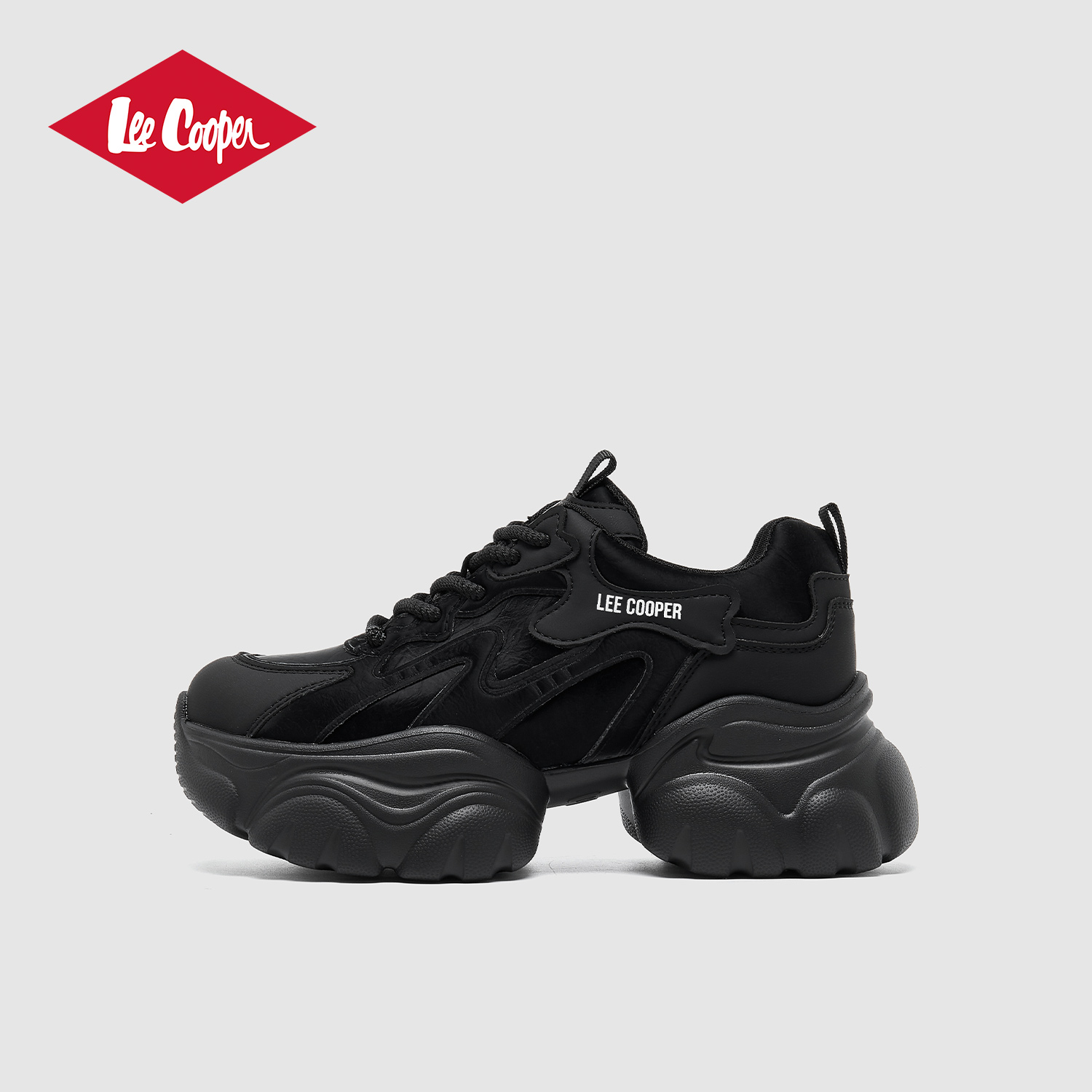 Lee Cooper厚底老爹鞋女2025新款春秋爆款透气学生增高运动休闲鞋