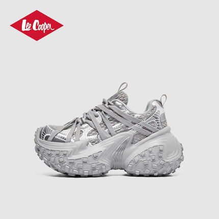 Lee Cooper厚底老爹鞋女2025新款秋冬设计感小众休闲鞋增高轮胎鞋