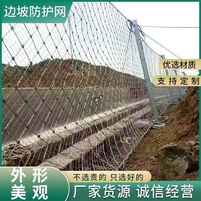 被动边坡防护网环形公路拦落石防滑坡山体护坡固土网钢丝绳绞索网