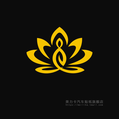 莲花个性创意防水汽车贴纸电动车摩托车划痕遮挡自驾游越野后窗贴