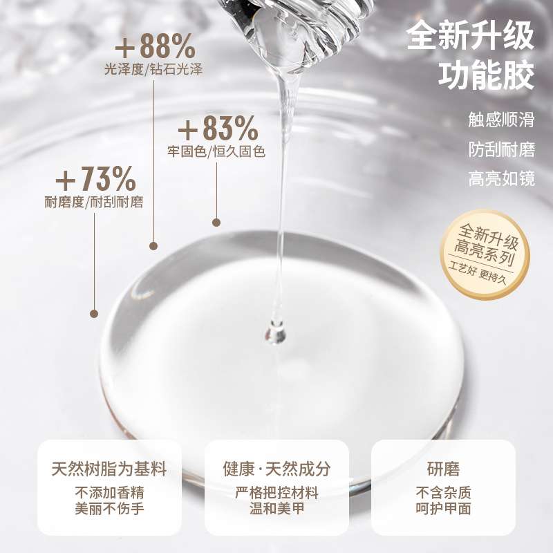 底胶玻璃封层套装持久甲油胶加固钢化磨砂可剥晕染全套美甲店专用