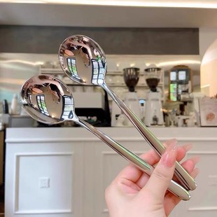 网红高颜值家用精致勺勺子勺餐具汤勺不锈钢勺西餐式高档吃饭韩