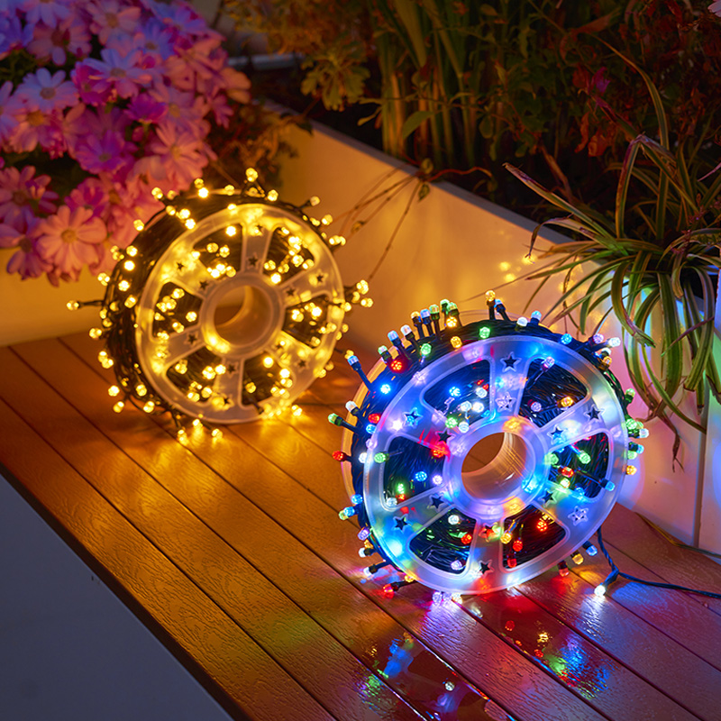 灯珠加大加厚街道装饰led彩灯闪灯串灯满天星树灯户外防水太阳能