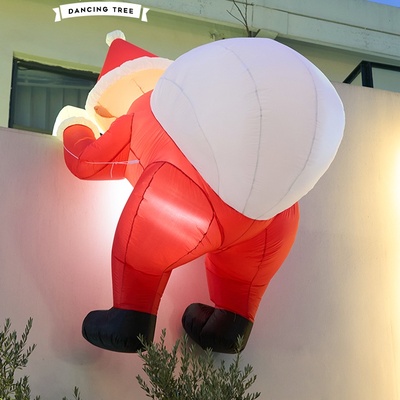 圣诞节装饰品充气爬墙圣诞老人挂件耶诞门头氛围挂饰场景布置摆件