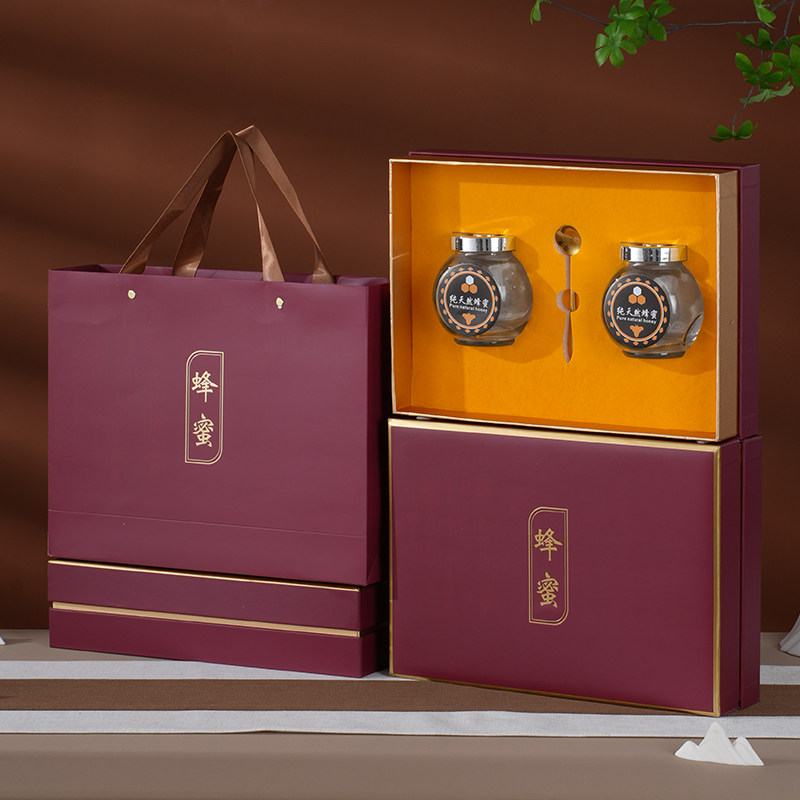 蜂蜜包装盒含玻璃瓶专用罐两斤装高端礼盒定制实用高档礼品盒空盒