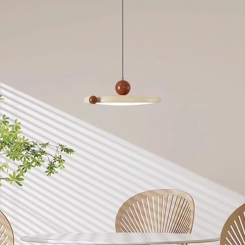 奶法式中古油风餐厅吊餐桌全光谱飞奶豆779护眼复古创意碟吊线灯