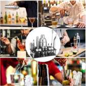 跨境啤酒开黑色亚力套装 鸡尾589件酒调器酒吧工具不锈酒钢冰粒2克