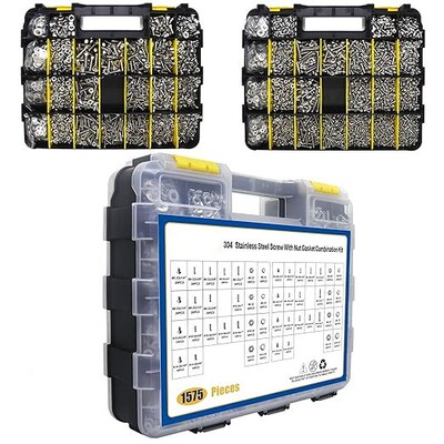 跨157pc境s螺母螺栓组合套5装不锈菲利普平头十字头XSA螺丝钢垫圈