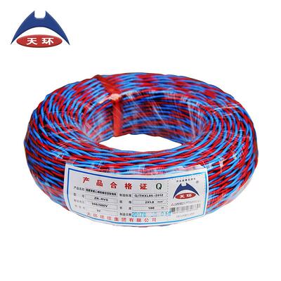 【大WDK*量现货】国标花线ZR2C-RS1.0平方家用铜芯阻V燃双绞线