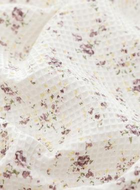 RFK纯印花华夫格毛巾被单人双人午毯碎夏凉被休花毯子棉全棉被子