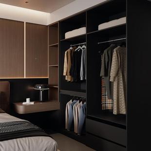 意式极简轻奢衣柜卧木室储物意式轻奢柜收纳用柜实家公衣橱加深60