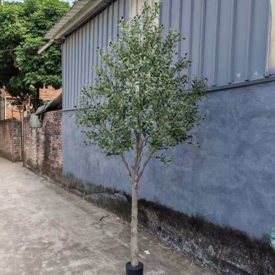 大树型植物橄植榄仿真树室内落地假酒店商场景观树LDI树假绿造景