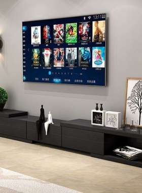 电视柜13836茶几组合现代奢简约易小户型客厅子伸缩简轻卧室窄电