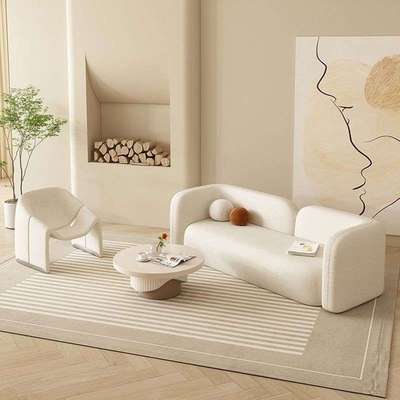 奶油风发休客区厅卧室小户型TQS便宜出沙租屋息接待设计师网红款