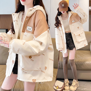 11大童12女孩13初中学生14岁15青少年外套秋冬装加绒加厚百搭棉衣