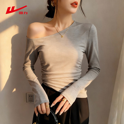 回力女款一字领长袖2026新款