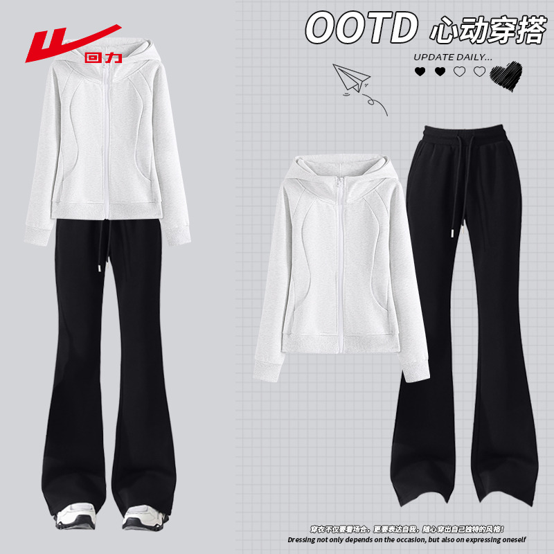 ZH回力休闲套装女2025年新款