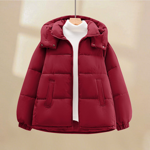 回力红色加厚棉服女马年本命年2025新款绝美冬装外套保暖棉袄棉衣