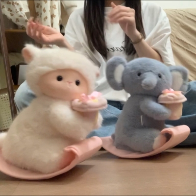 小羊小象摇摇乐创意拍手玩偶拍手会摇摆唱歌的毛绒玩具送女友礼物