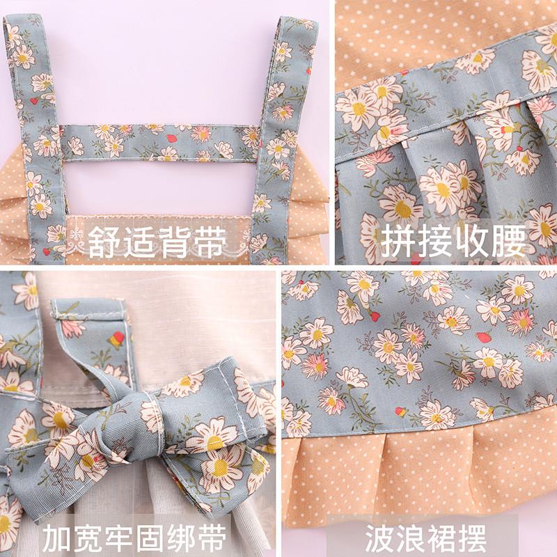 日式可爱公主可擦手围裙加大新2023爆款厨房做饭防水油抱婴袋罩衣