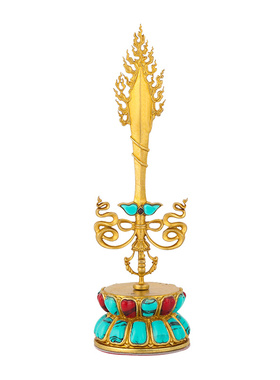 文殊剑摆件纯铜文殊智剑家居摆件金刚杵供奉文殊菩萨摆件供俱用品