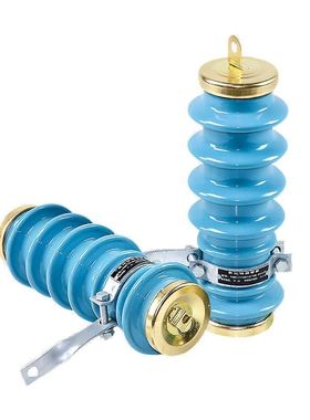 10KV高压陶瓷D避雷器氧化锌防雷器HY5WS-17/50FT 新型广式白色蓝