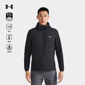 安德玛UA官方700蓬高领连帽鹅绒羽绒服男秋冬季 松软防风外套